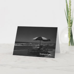 Tänkande av dig strandkort kort
