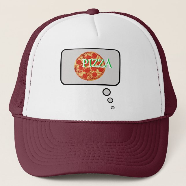 Tänkande av Pizzatänka bubbla hatten Keps (Framsida)