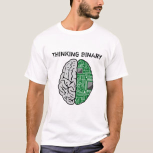 Tänkande binär skjorta tee