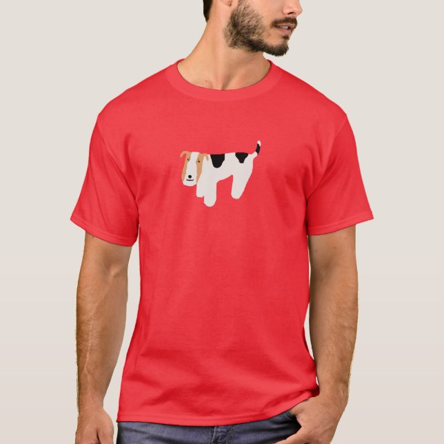 Tänkande binda (den unisex-) foxterrierskjortan, tee (Framsida)