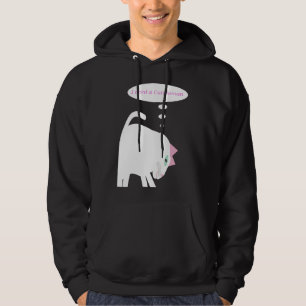 Tänkande katt vuxen tröja med huva hoodie