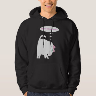 Tänkande katt vuxen tröja med huva hoodie