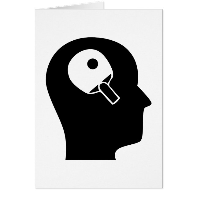 Tänkande om bordtennis hälsningskort (Framsidan)