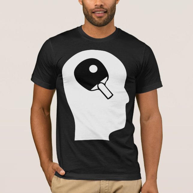 Tänkande om bordtennis t shirt (Framsida)