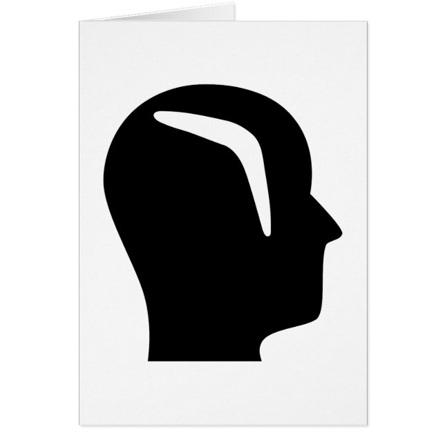 Tänkande om bumerangen hälsningskort (Framsidan)