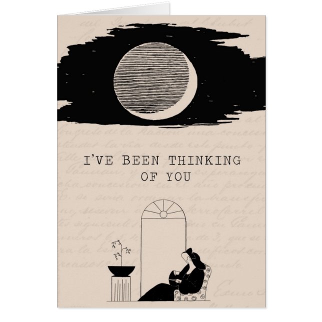 Tänkande om dig hälsningskort (Framsidan)