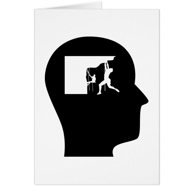 Tänkande om klättring hälsningskort (Framsidan)