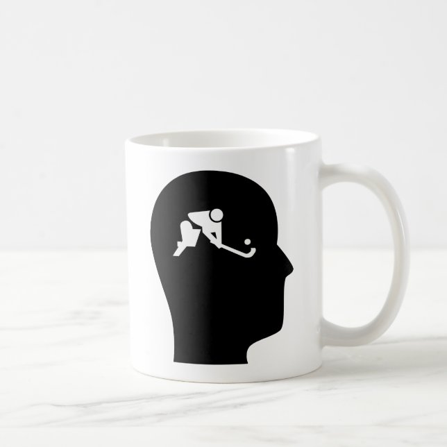 Tänkande om landhockey kaffemugg (Höger)