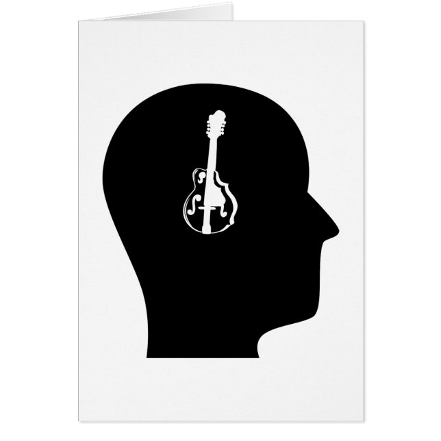 Tänkande om mandolinen hälsningskort (Framsidan)