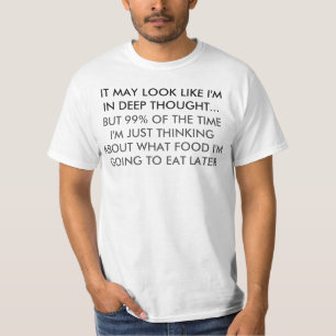 Tänkande om mathumor t-shirt