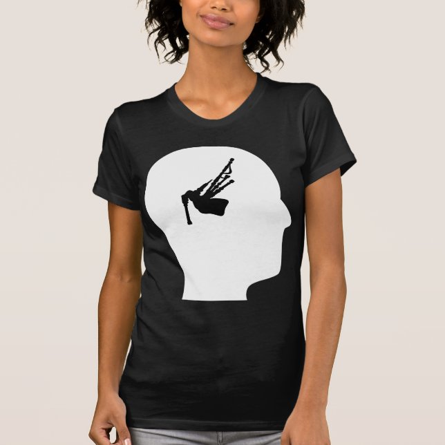 Tänkande om säckpipa t-shirt (Framsida)