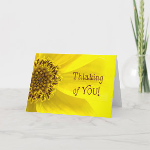TÄNKANDE PÅ DIG - SUNFLOWER - BRIGHT KORT