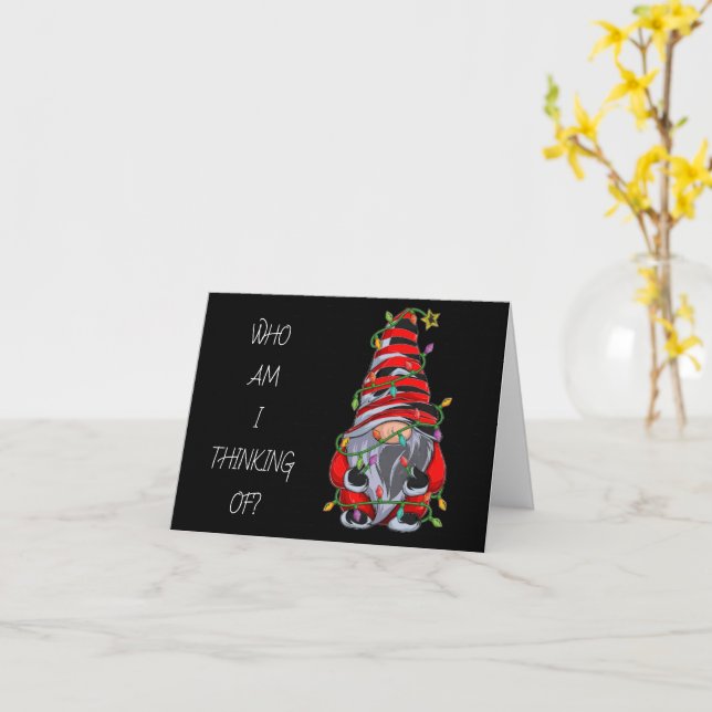 TÄNKANDE PÅ "DU" PÅ "CHRISTMAS"-KORT KORT (Gul blomma)