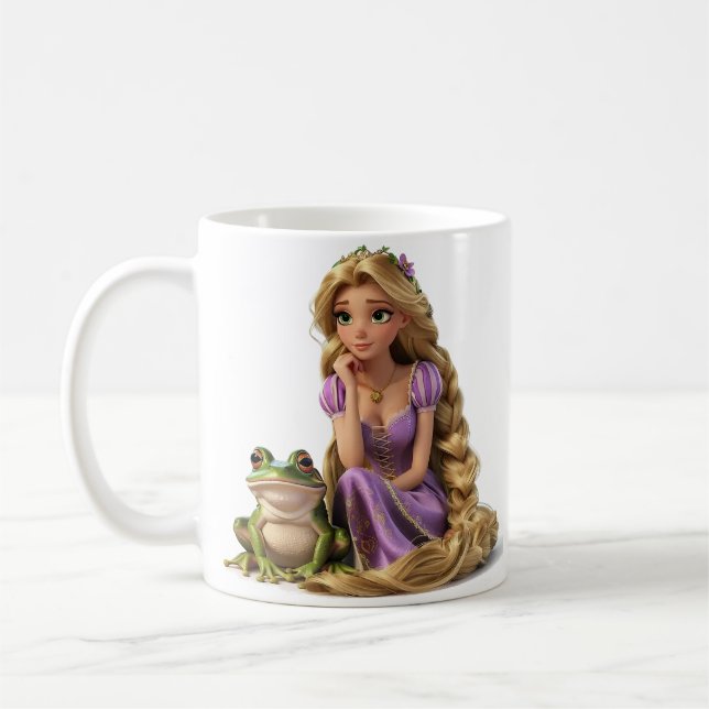 Tänkande Rapunzel Kaffemugg (Vänster)
