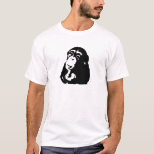 Tänkande schimpans för popkonst t-shirt