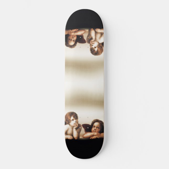 Tänkande Sistine Madonna Cherubs Old School Skateboard Bräda 18 Cm (Framsida)