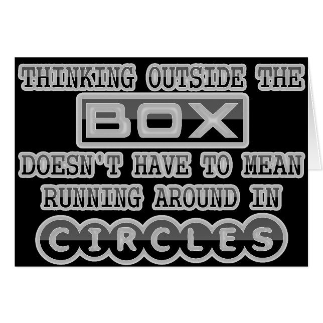 Tänkande utanför boxas hälsningskort (Framsidan Horizontal)