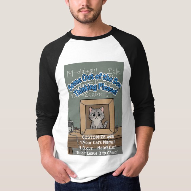 Tänkande utanför boxen (för coola kattor) t shirt (Framsida)