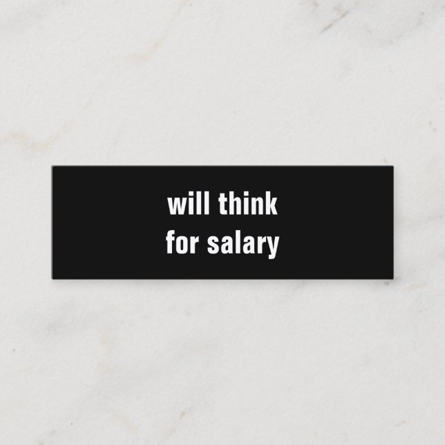 tänkans lönekonstnär mini visitkort (Framsida)