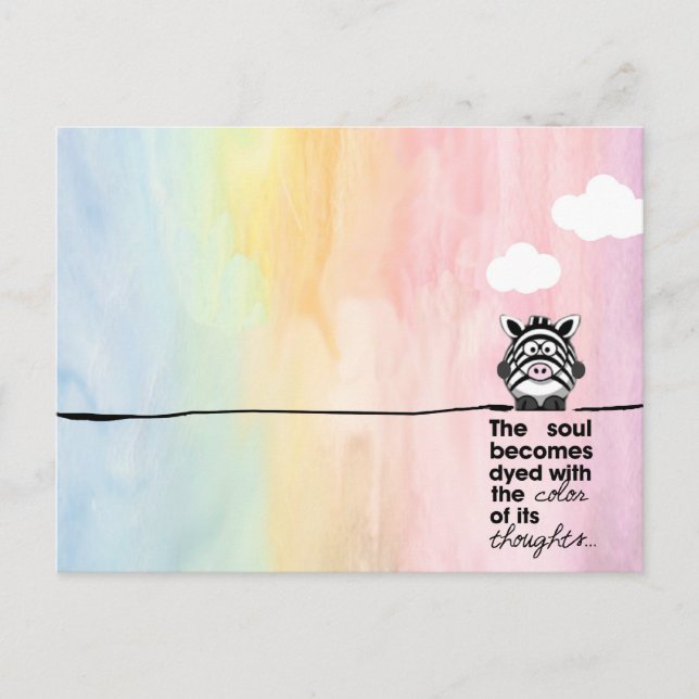 Tankar för färgad vykort (Framsida)