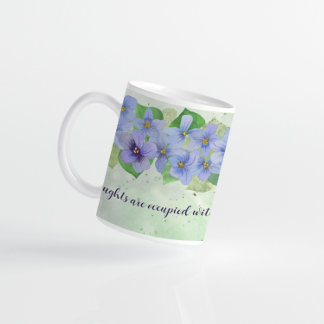 Tankar i Kärlek Violet Flower Kaffemugg