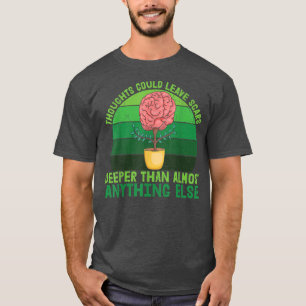 Tankar kan Lämna Grönten Scar Ribbon Mental Hea T Shirt