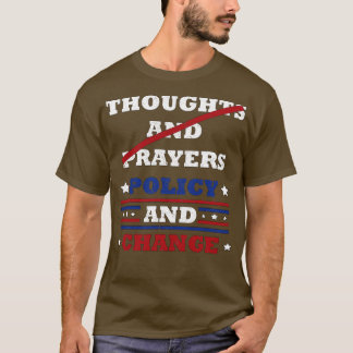 Tankar och bönepolitik och ändra djärv politik t shirt