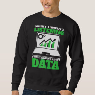 Tankar om datautforskarvetenskap i dataläkerhet lång ärmad tröja