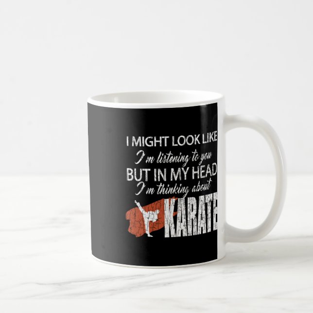 Tankar om Karate Funny Martial Arts Black Bel Kaffemugg (Höger)
