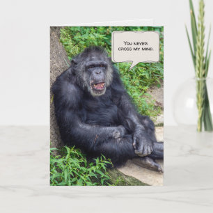 Tankar på dig Chimpanzee Kort