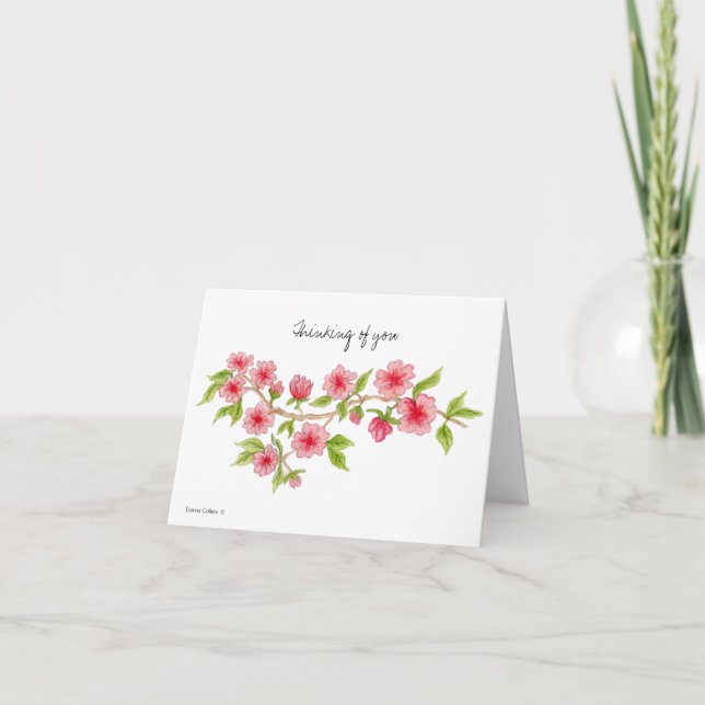 Tankar på dig när du kör anteckningskort för Blomm (Framsida)