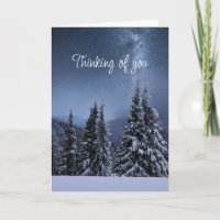 Tankar på dig Natt Himmel Starry Winter Scene