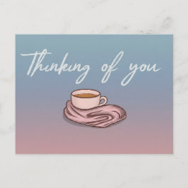 "Tankar på dig och skickar varm hals" Vykort