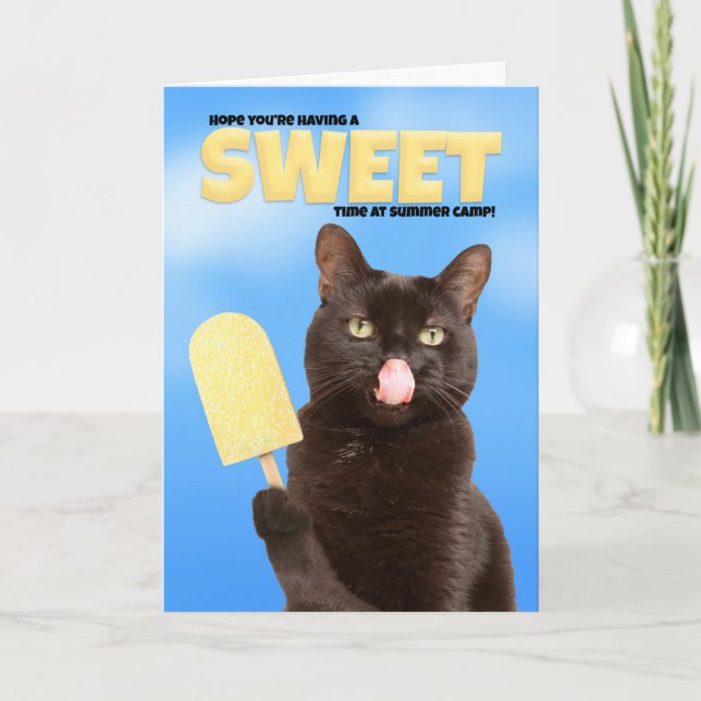 Tankar på din sommarlägerska, Önskemål, underbart  Helgkort (Framsida)