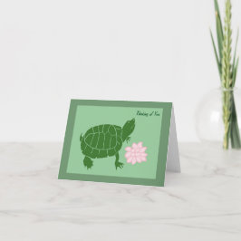 Tankar på dina anteckningskort för sköldpadda