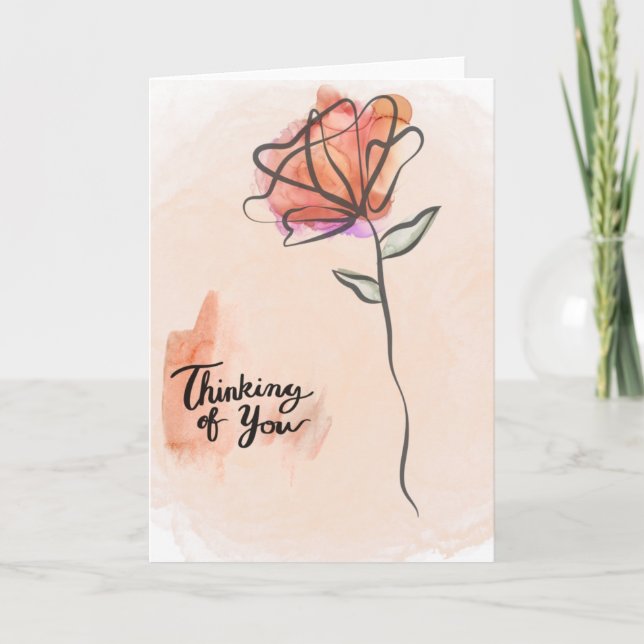 Tankar på ditt sympatikort tack kort (Framsida)