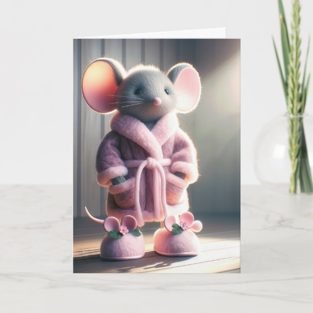 Tankar på en Rosa Robe Kort (Framsida)