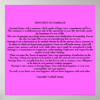 TANKAR PÅ GIFTERMÅL POSTER