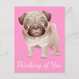 Tankar på Rosan Puppy Hund Postcard Vykort