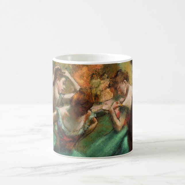 Tankar, Rosa och Grönt efter grad, art Kaffemugg (Center)