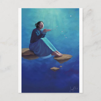 Tankar som Ro Petals Vykort