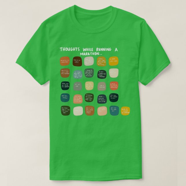 Tankar under maratonlopp t shirt (Design framsida)