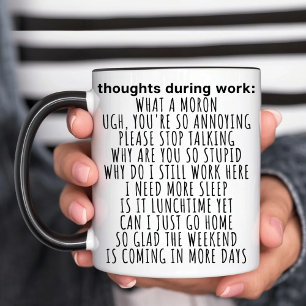 Tankar under Work Sarcastic Funny Office Mugg