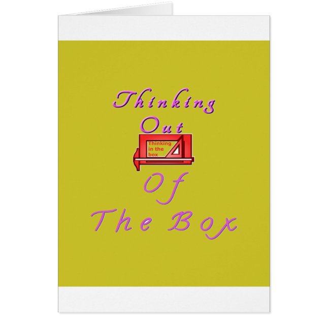 Tankar utanför rutans design hälsningskort (Framsidan)