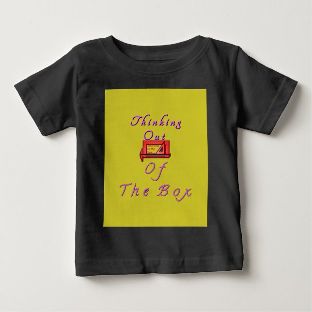Tankar utanför rutans design t shirt (Framsida)