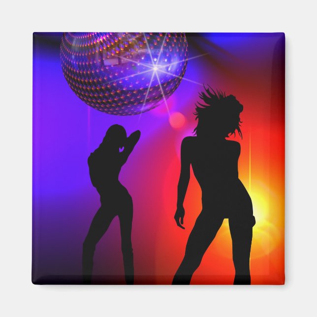Tankare under Disco Boll Magnet Dance Gift (Framsidan)