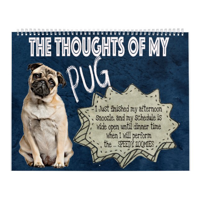 Tankarna i min Pug Calendar Kalender (Omslag)