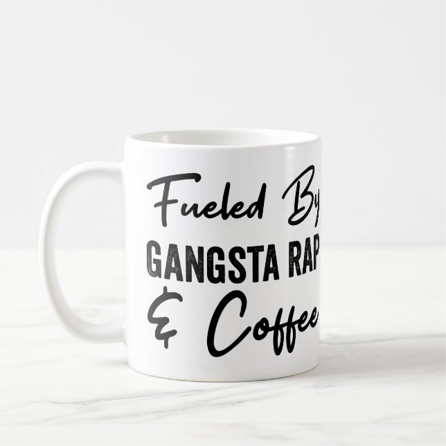 Tankat av Gangsta rappa och kaffe Kaffemugg (Vänster)