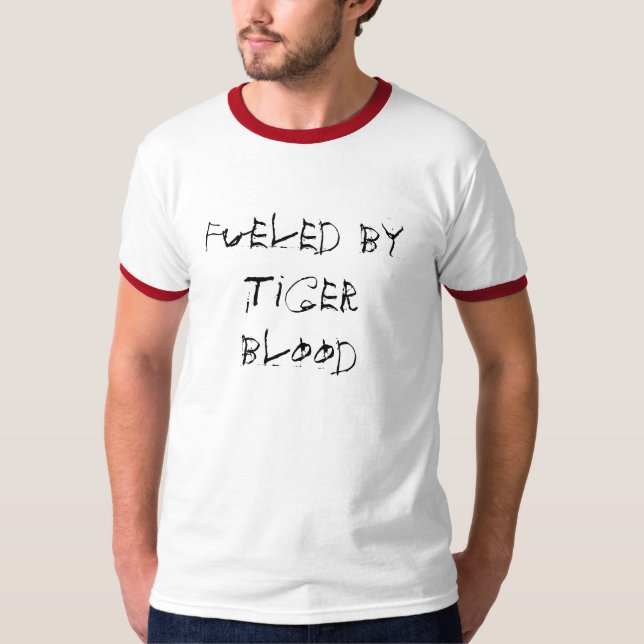 Tankat av tigerblod t shirt (Framsida)