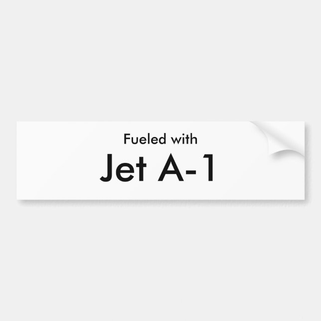 Tankat med, jet A-1 Bildekal (Framsidan)